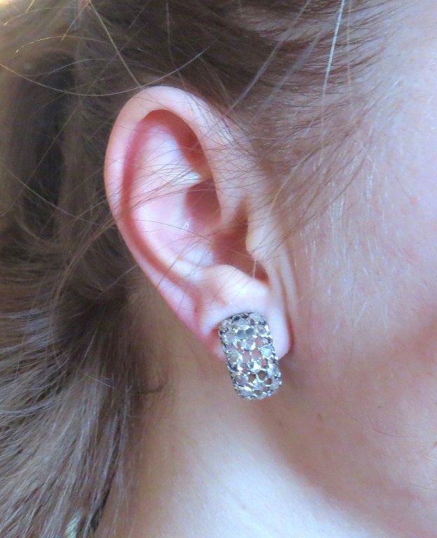 Buccellati Diamond Gold Hoop Earrings 1