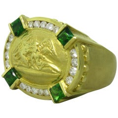 Tsavorite Garnet Diamond Gold Ring Tsavorite Garnet Diamond Gold Ring