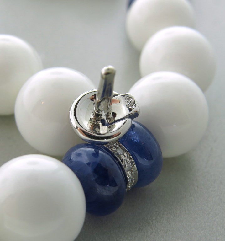 white agate bead necklace