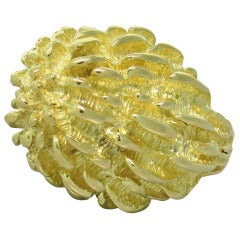 Large Henry Dunay Gold Dome Ring