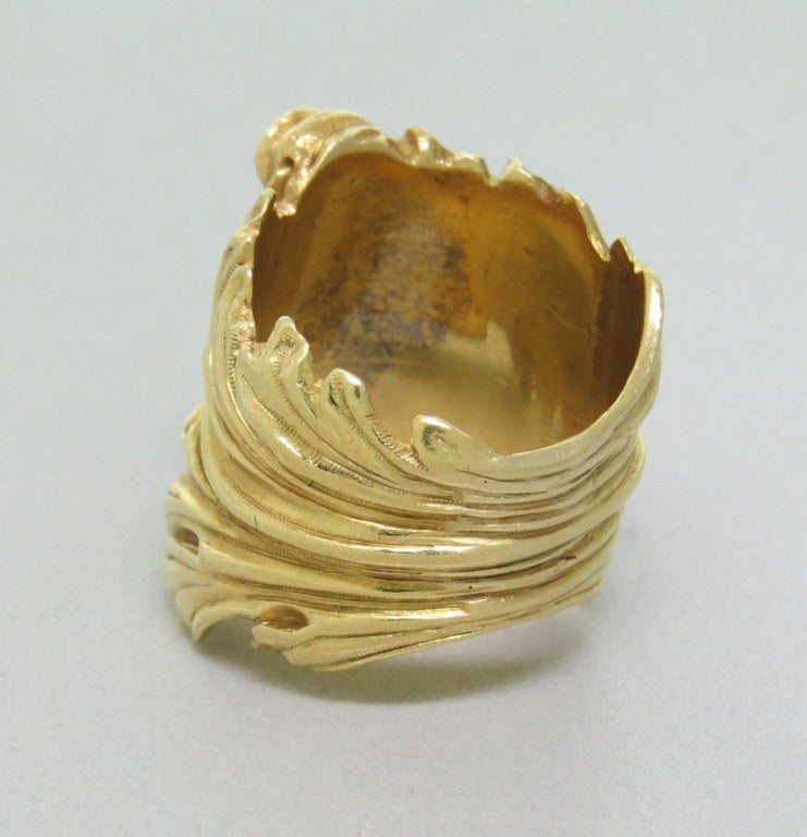 Buccellati Gold Leaf Ring In Excellent Condition In Lambertville, NJ