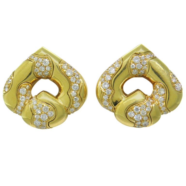 Marina B Diamond Gold Earrings