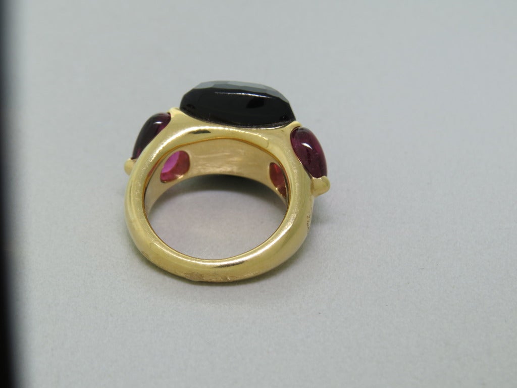 Women's Pomellato Capri Onyx Pink Tourmaline Gold Ring