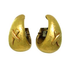 1993 Paloma Picasso Tiffany & Co. Gold Hoop Earrings
