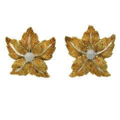 Buccellati Gold Leaf Earrings