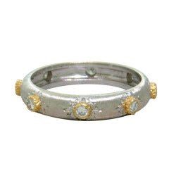 Buccellati Diamond Gold Band Ring