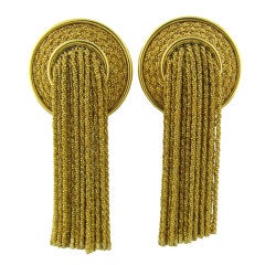 YURI ICHIHASHI Gold Braided Tassel Earrings