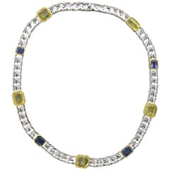 1980s Classic Bulgari Multicolor Sapphire Necklace