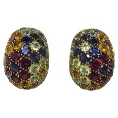 Pasquale Bruni Gold Multi Gemstone Earrings