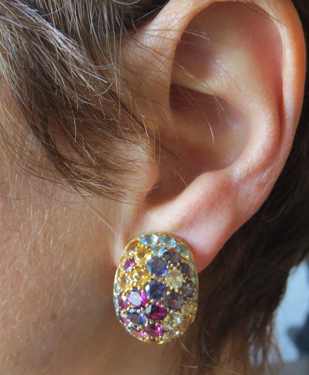 Women's Pasquale Bruni Gold Multi Gemstone Earrings
