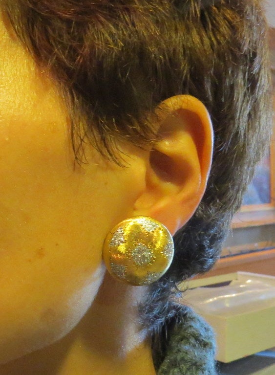 Women's Mario Buccellati Large Gold Button Earrings