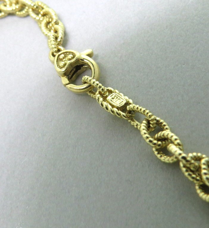 Judith Ripka Truffle Necklace with Gem-Set Diamond Ball Pendants 1