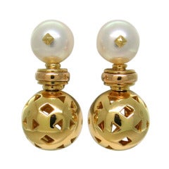 Bulgari Aladdin Pearl Gold Earrings