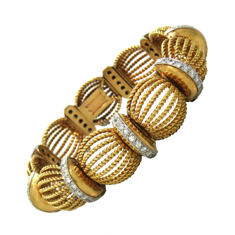 Retro Gold Diamond Bracelet