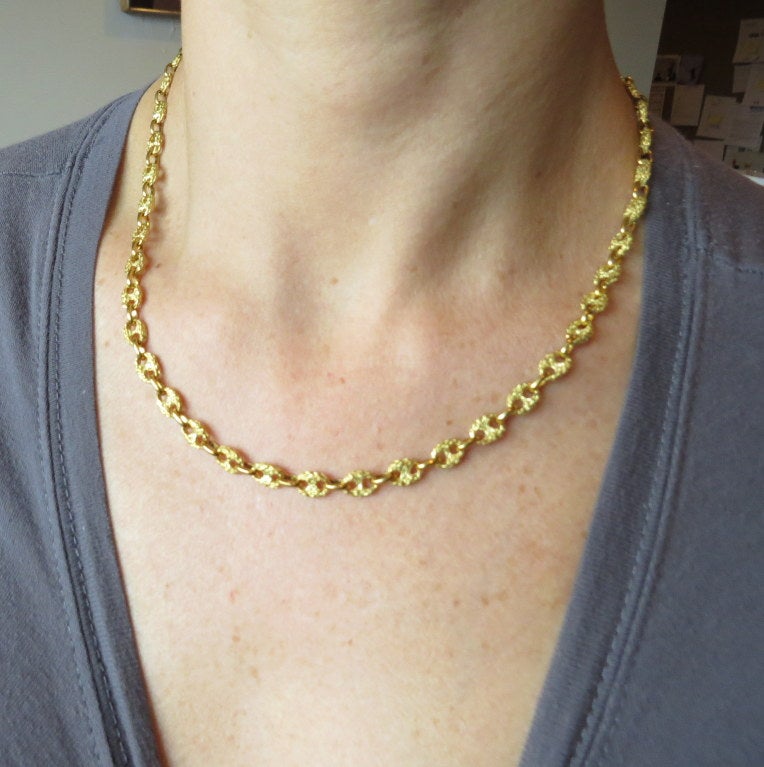1970s Italian Gold Chain Necklace In Excellent Condition In Lambertville, NJ