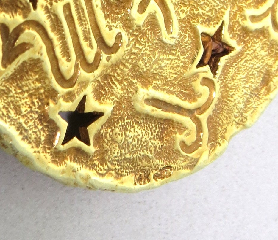 14k gold virgo pendant