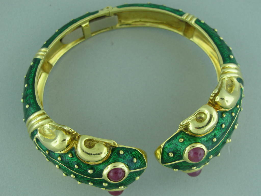 Metal: 18k Yellow Gold Marked/Tested: Hidalgo ,@92, 18k Gemstones/Diamonds: Rubies Approx. - 1.20ctw. Clarity: Color: Measurements: Bracelet Will Fit 6 3/4 -7