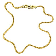 Foxtail Diamond Gold Chain Necklace