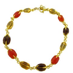 GURHAN Multi Gemstone Gold Necklace