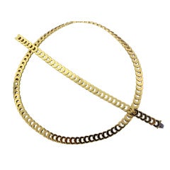 CARTIER  Gold Logo Necklace Bracelet Set