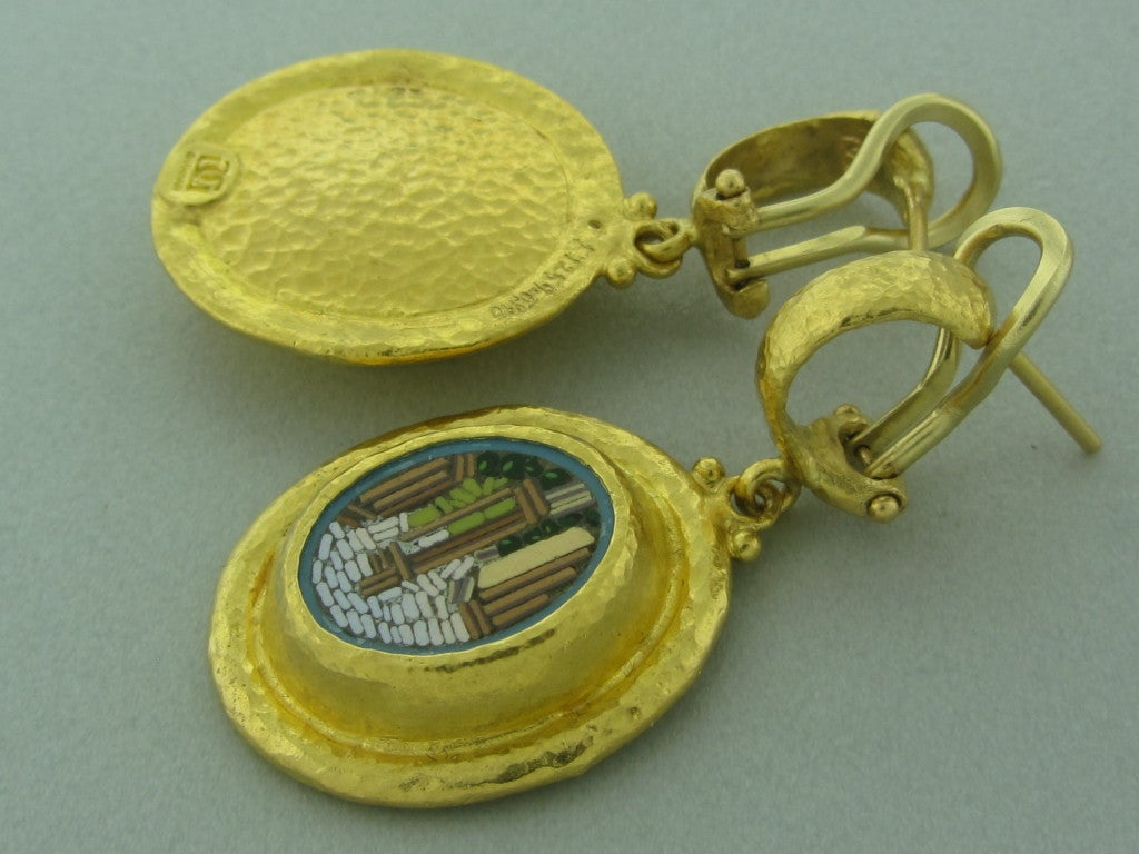 GURHAN Gold One Of A Kind Micro Mosaic Earrings
