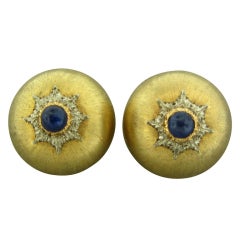 BUCCELLATI Macri Gold Sapphire Cabochon Earrings
