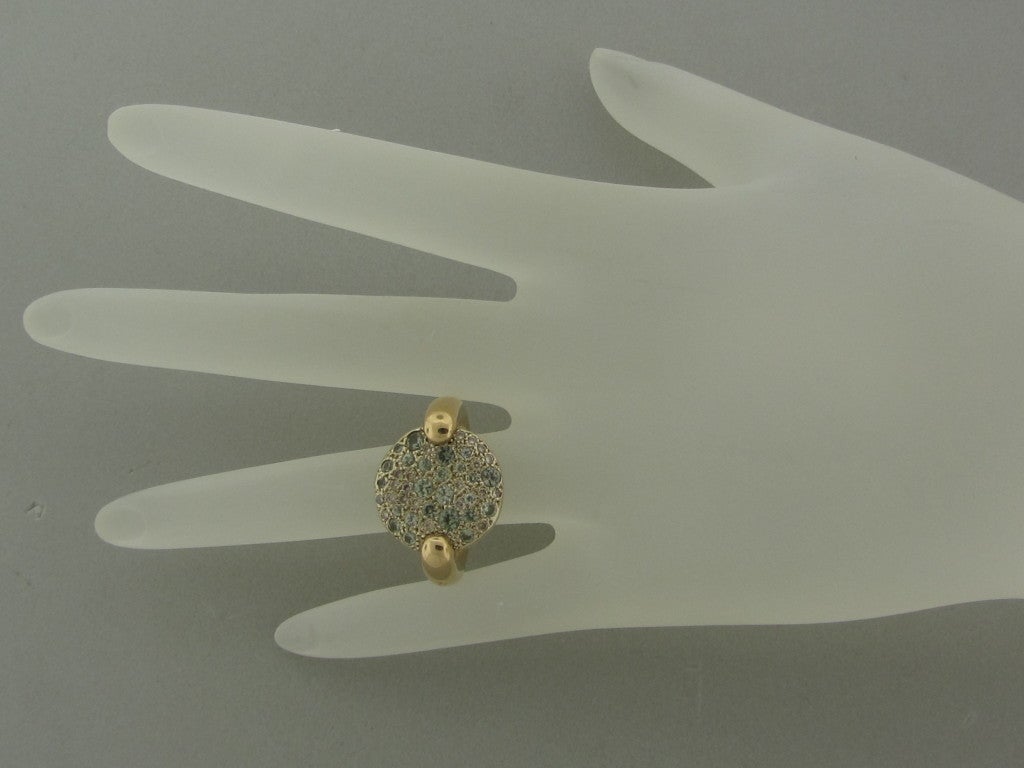 POMELLATO SABBIA Gold Grüner Saphir Fancy Diamant Ring