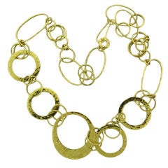 IPPOLITA Hammered Gold Link Necklace
