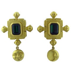 KIESELSTEIN CORD Gold Tourmaline Diamond Earrings