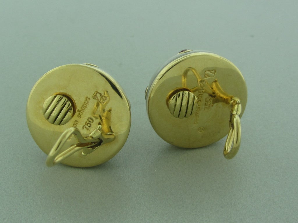 Women's SEAMAN SCHEPPS Gold  Tourmaline Iolite Earrings