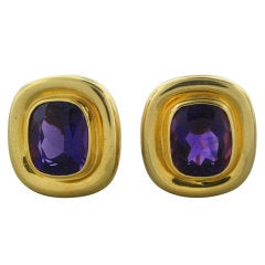 TIFFANY & CO Paloma Picasso Gold Amethyst Earrings