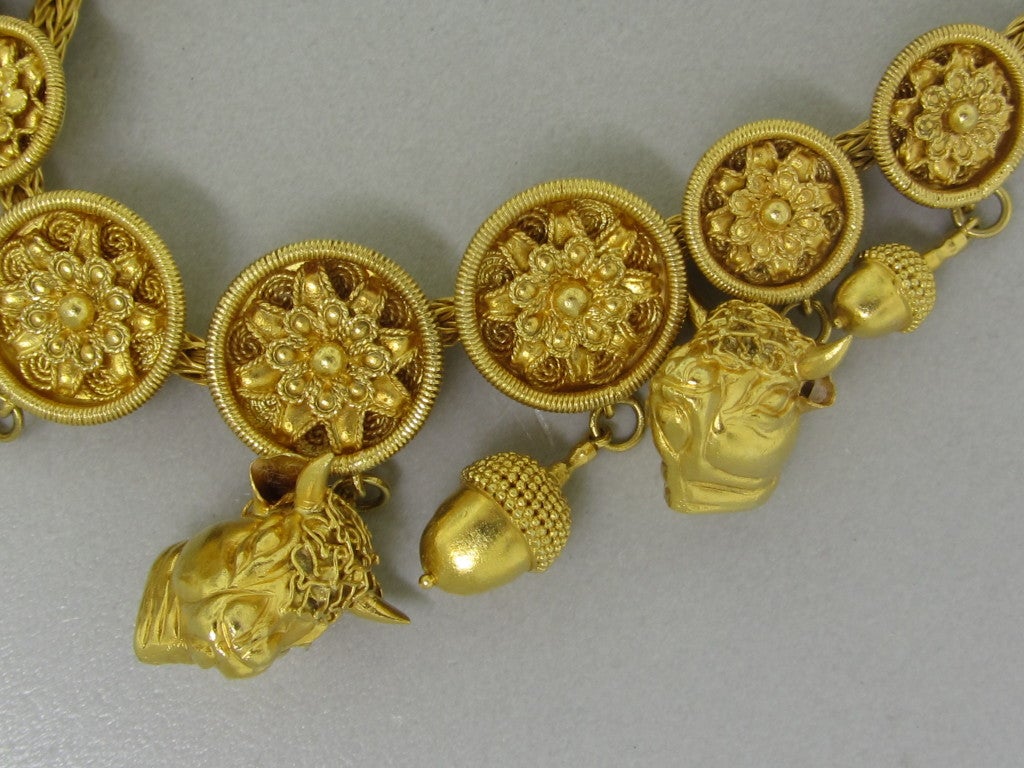 Metal:18K Yellow Gold Marked : Lalaounis Hallmark, Greece, H17 750. Measurements:Necklace - 15.5
