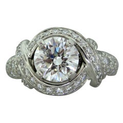 TIFFANY & Co Schlumberger 1.51ct Diamond Engagement Ring