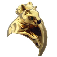 CARTIER Panthere de Cartier Gold Tsavorite Onyx Ring