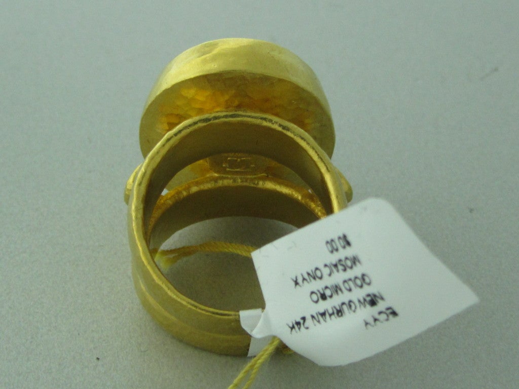 Women's GURHAN Gold Micro Mosaic Onyx Diamond Ring