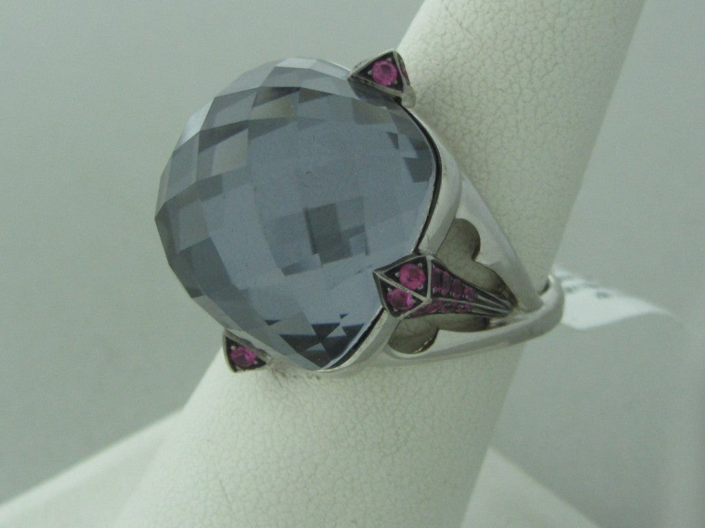 STEPHEN WEBSTER Jewelvine Gold Pink Sapphire Quartz Ring