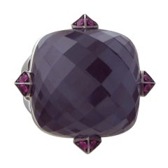 STEPHEN WEBSTER Jewelvine Gold Pink Sapphire Quartz Ring