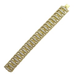 HAMMERMAN BROTHERS Gold 5.50ctw Diamond Wide Bracelet