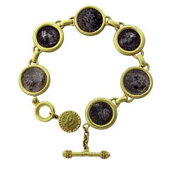 ELIZABETH LOCKE Gold Ancient Coin Bracelet