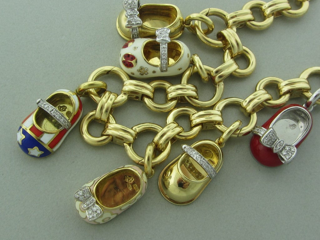 18K Yellow Gold Marked/Tested:Aaron Basha,Makers Hallmark,750 Gemstones/Diamonds:Diamonds Clarity:VS Color: G Measurements:Bracelet Is 8