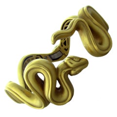 KIESELSTEIN CORD Gold Snake Bangle Bracelet