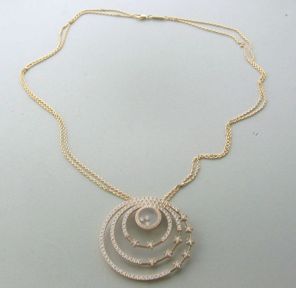 18K Rose Gold Gemstones/Diamonds:Diamonds 152 Diamonds = 3.11ct 3 Floating Diamonds = 0.17ct Measurements:Necklace Is 19