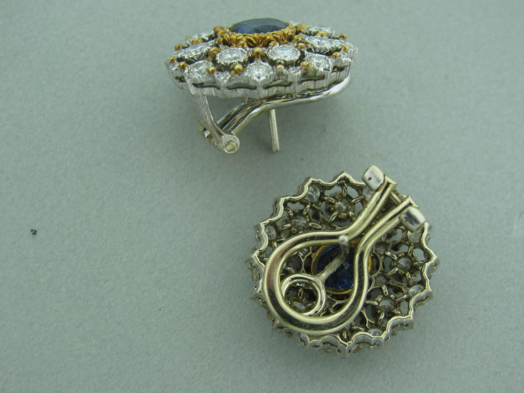 Women's BUCCELLATI Sapphire Diamond Gold Earrings