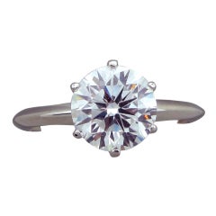 Tiffany & Co Platinum 2.18ct VS1 F Diamond Engagement Ring