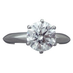 Tiffany & Co Platinum 1.60ct F VS1 Diamond Engagement Ring
