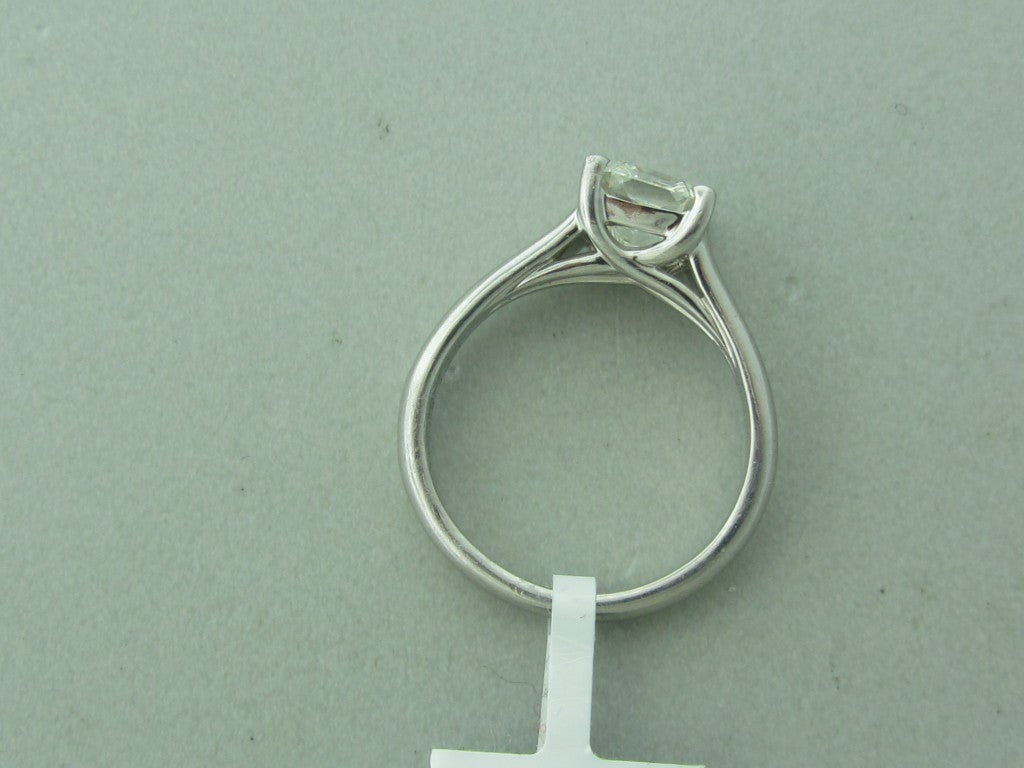Platinum Marked/tested: Tiffany & Co, 1999, Lucida, Pt950, Pat. 5970744 Et Al, 1.08ct, 27386741 Gemstones/diamonds: Diamond- 1.08ct (5.97 X 5.91 X 4.15mm) Clarity: Vvs1 Color: I Measurements: Ring Size 4 Weight: 4.7g