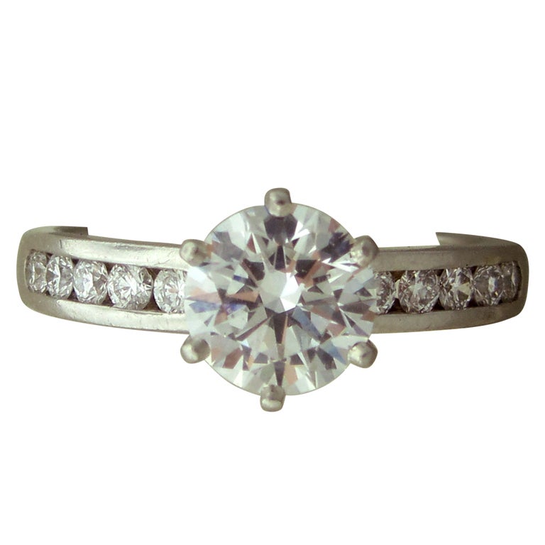 Tiffany & Co Platinum 1.50ct G VS2 Diamond Engagement Ring