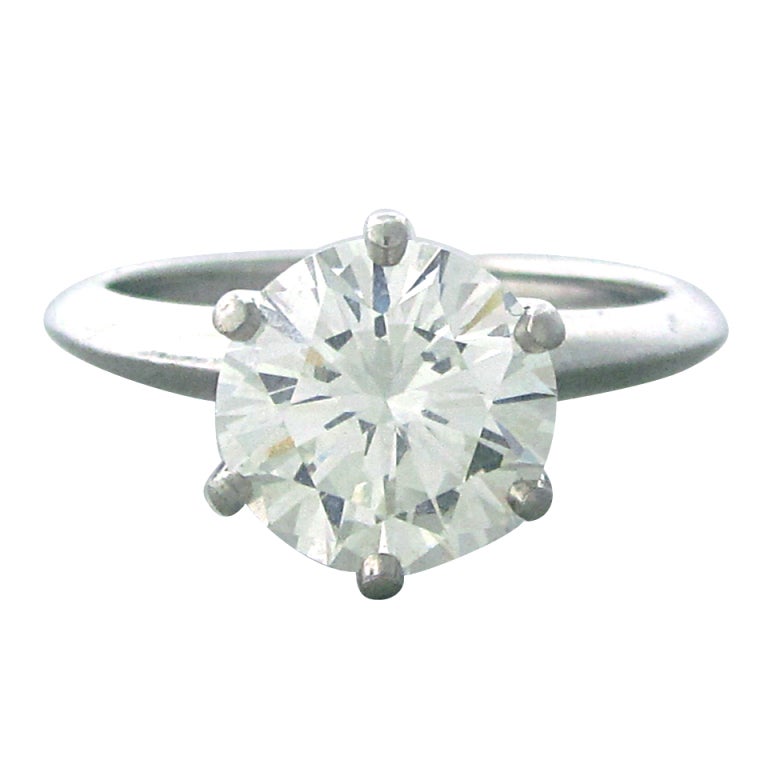 Tiffany & Co Platinum 2.59ct Diamond Engagement Ring