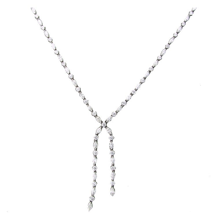 Harry Winston Platinum Diamond Lariat  Necklace