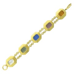 Elizabeth Locke Gold Venetian Glass Intaglio Bracelet